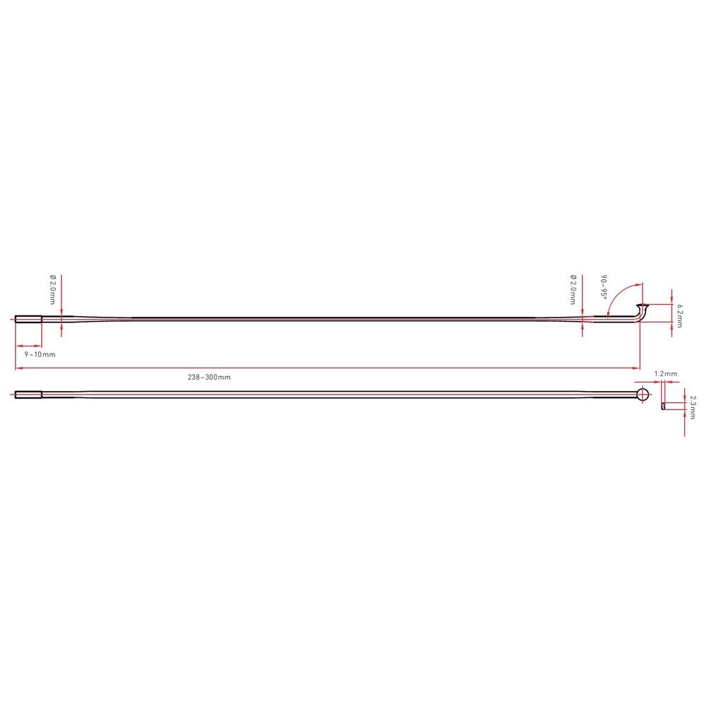 DT-SAC20242S1::1::DT-SAC20242S1::AEROCOMP JBEND 2.0/2.3 X 1.2 NOIR 1 PCS 242MM