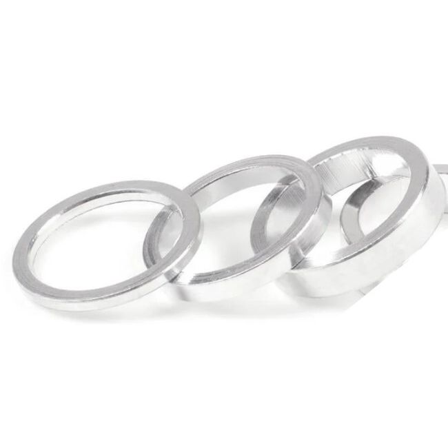 ME-HEATH9100SIL::0::ME-HEATH9100SIL::THEORY 1-1/8" HEADSET SPACERS 2,5,10MM SILVER