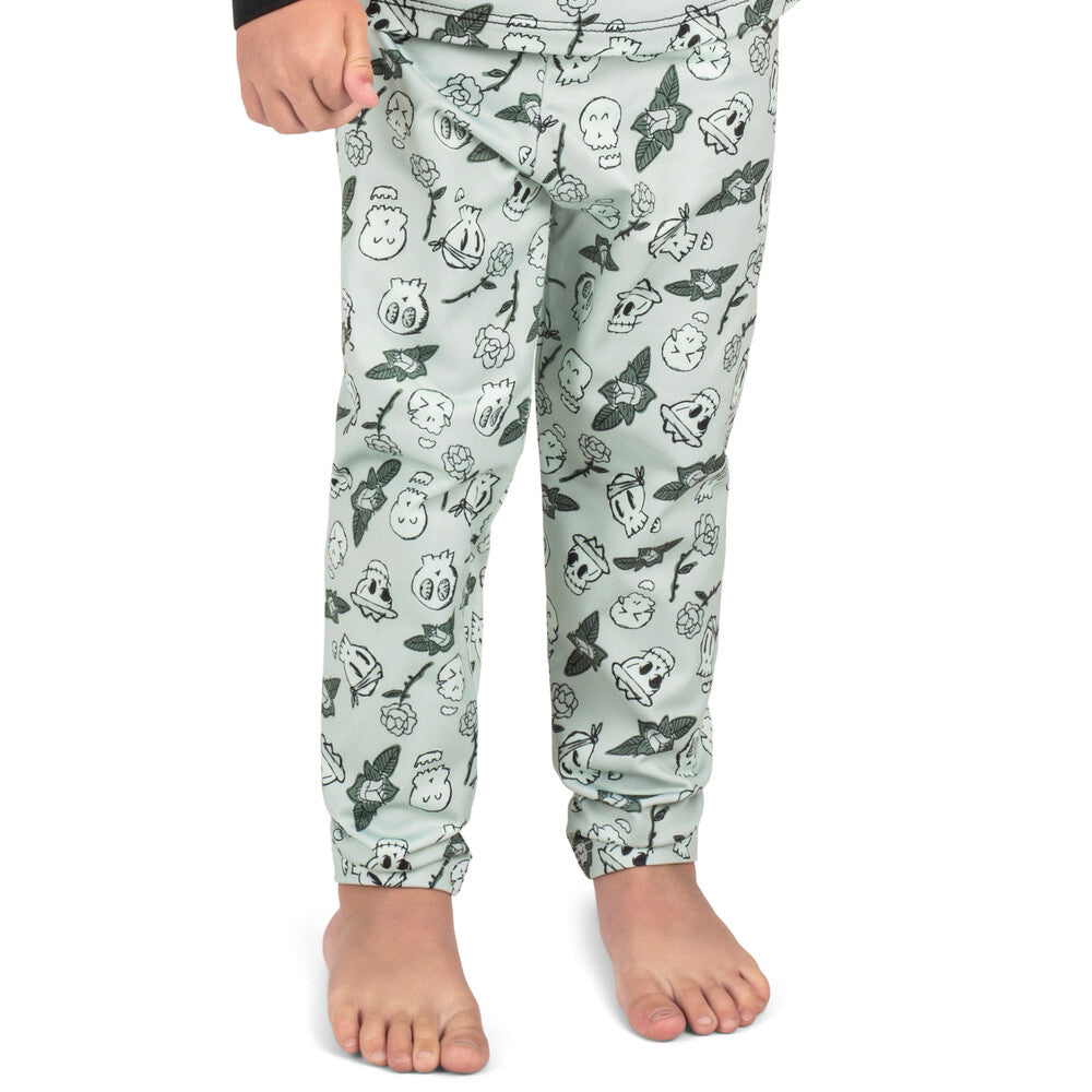 BS-KTHR-SKUL-2-S::0::BS-KTHR-SKUL-2-S::#KIDS THERMA PANT SKULLS N ROSES S