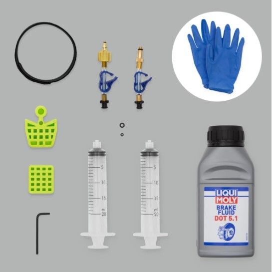 U-BK-80042::0::U-BK-80042::SRAM PREMIUM BLEED KIT -EDGE FITTING W DOT 5.1