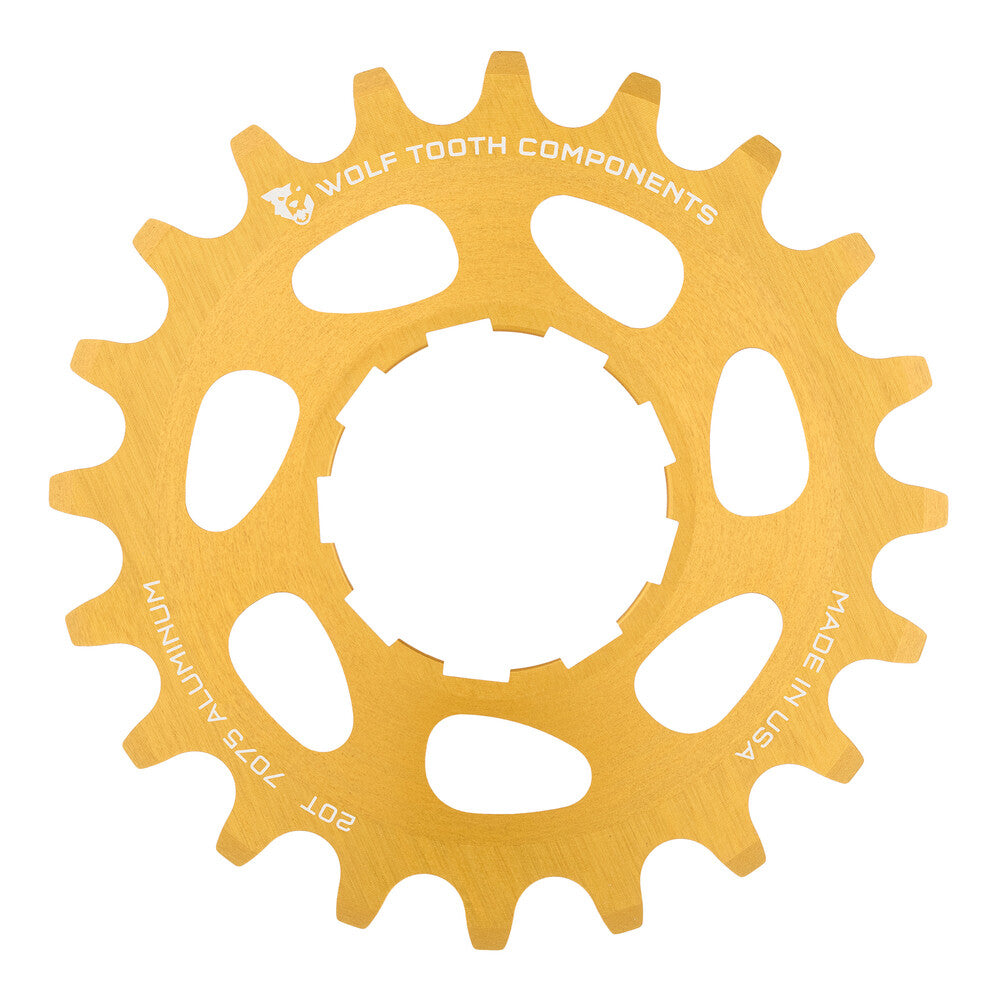 WO-AL-SS-GLD-COG20::0::WO-AL-SS-GLD-COG20::ALUMINUM SINGLE SPEED COG GOLD 20T