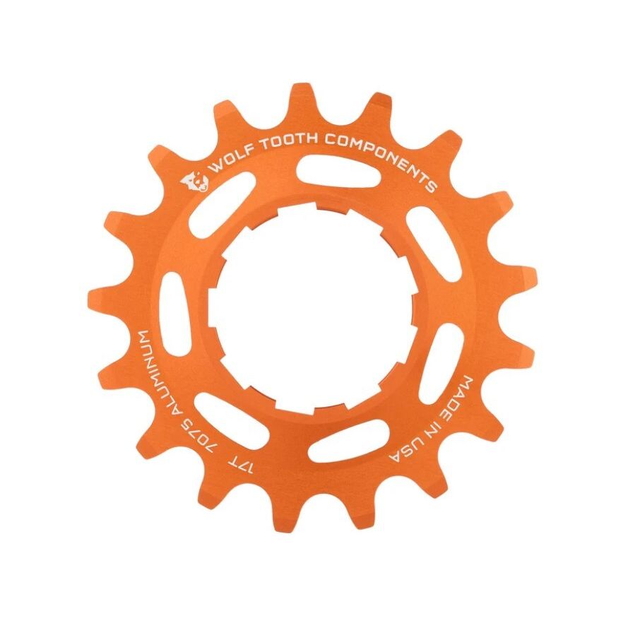 WO-AL-SS-ORG-COG17::0::WO-AL-SS-ORG-COG17::ALUMINUM SINGLE SPEED COG ORANGE 17T