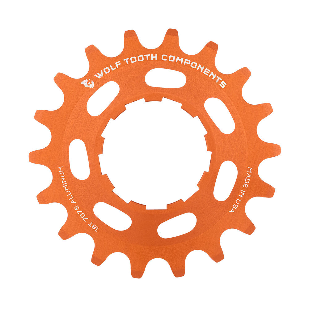 WO-AL-SS-ORG-COG18::0::WO-AL-SS-ORG-COG18::ALUMINUM SINGLE SPEED COG ORANGE 18T