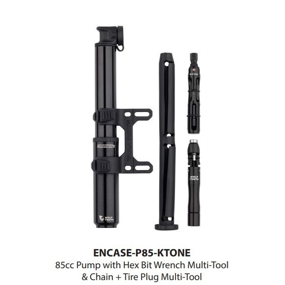 WO-ENCASE-P85-KTONE::0::WO-ENCASE-P85-KTONE::ENCASE PUMP 85CC W HEX WRNCH CHN TRE PLUG TOOLS