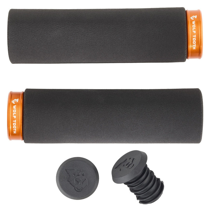 WO-FPLCK-BLK-ORG::0::WO-FPLCK-BLK-ORG::LOCK-ON FAT PAW GRIP BLACK WITH ORANGE COLLAR