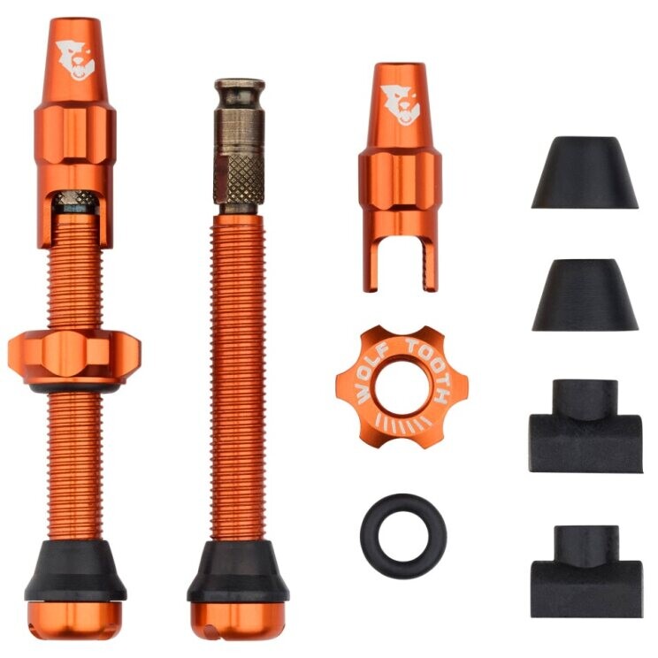 WO-TLV-CLIK44-ORG::0::WO-TLV-CLIK44-ORG::TUBELESS VALVE STEM KIT CLIK 44MM ORANGE