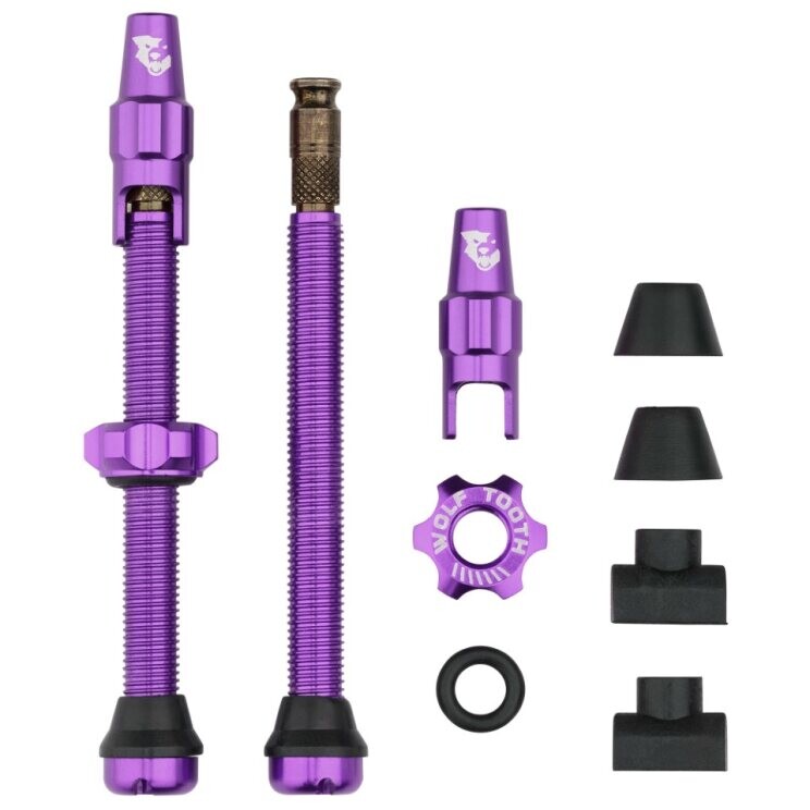 WO-TLV-CLIK60-PRU::0::WO-TLV-CLIK60-PRU::TUBELESS VALVE STEM KIT CLIK 60MM UV PURPLE