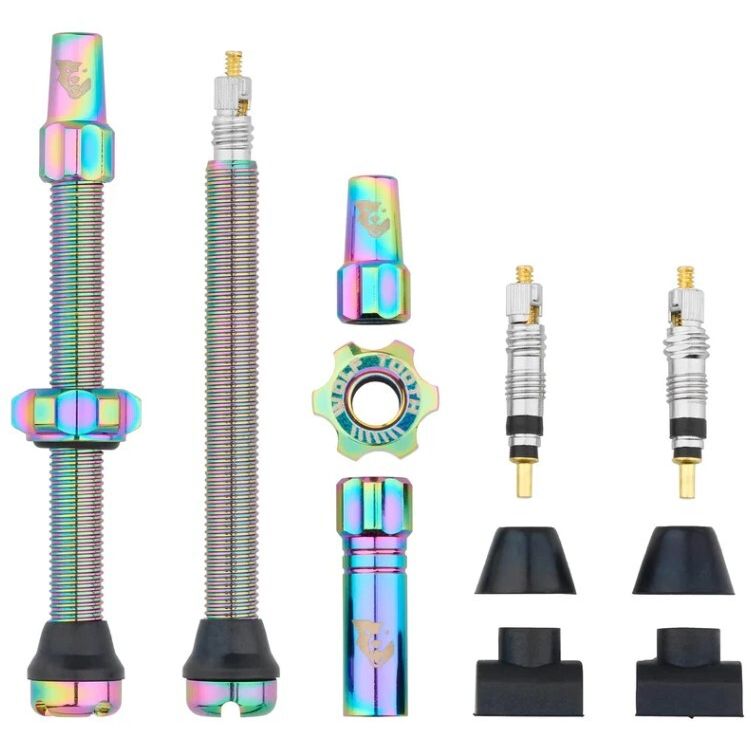 WO-TLV-KIT60-RBW::0::WO-TLV-KIT60-RBW::TUBELESS VALVE STEM KIT 60MM RAINBOW