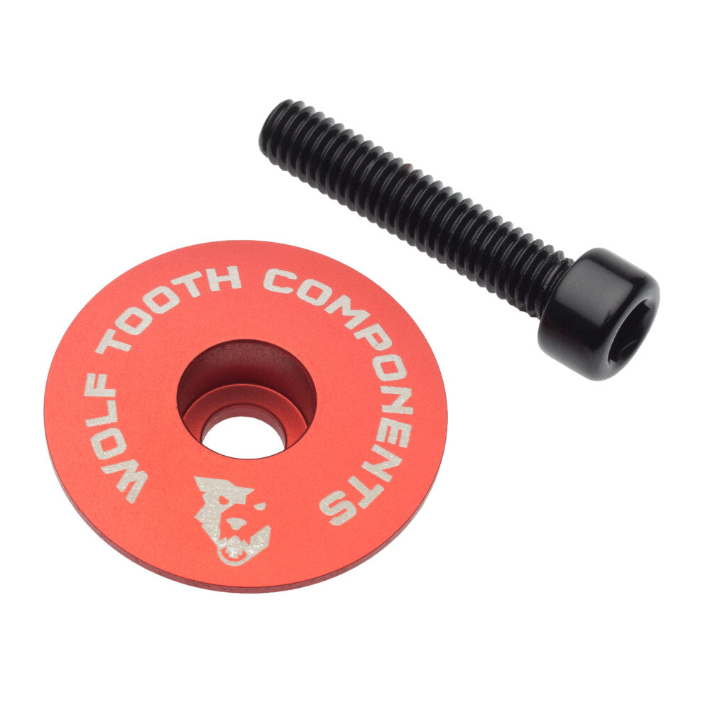 WO-STEMCAPRED1::0::WO-STEMCAPRED1::WOLF TOOTH ULTRA LÉGER BOUCHON DE POTENCE ROUGE