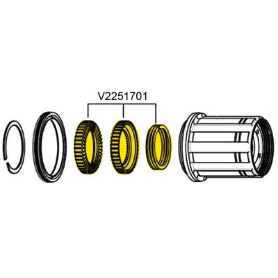 Mavic Kit Roue Libre Id360 40t Cliquets + Ressort Route + Graisse + Plaquettes