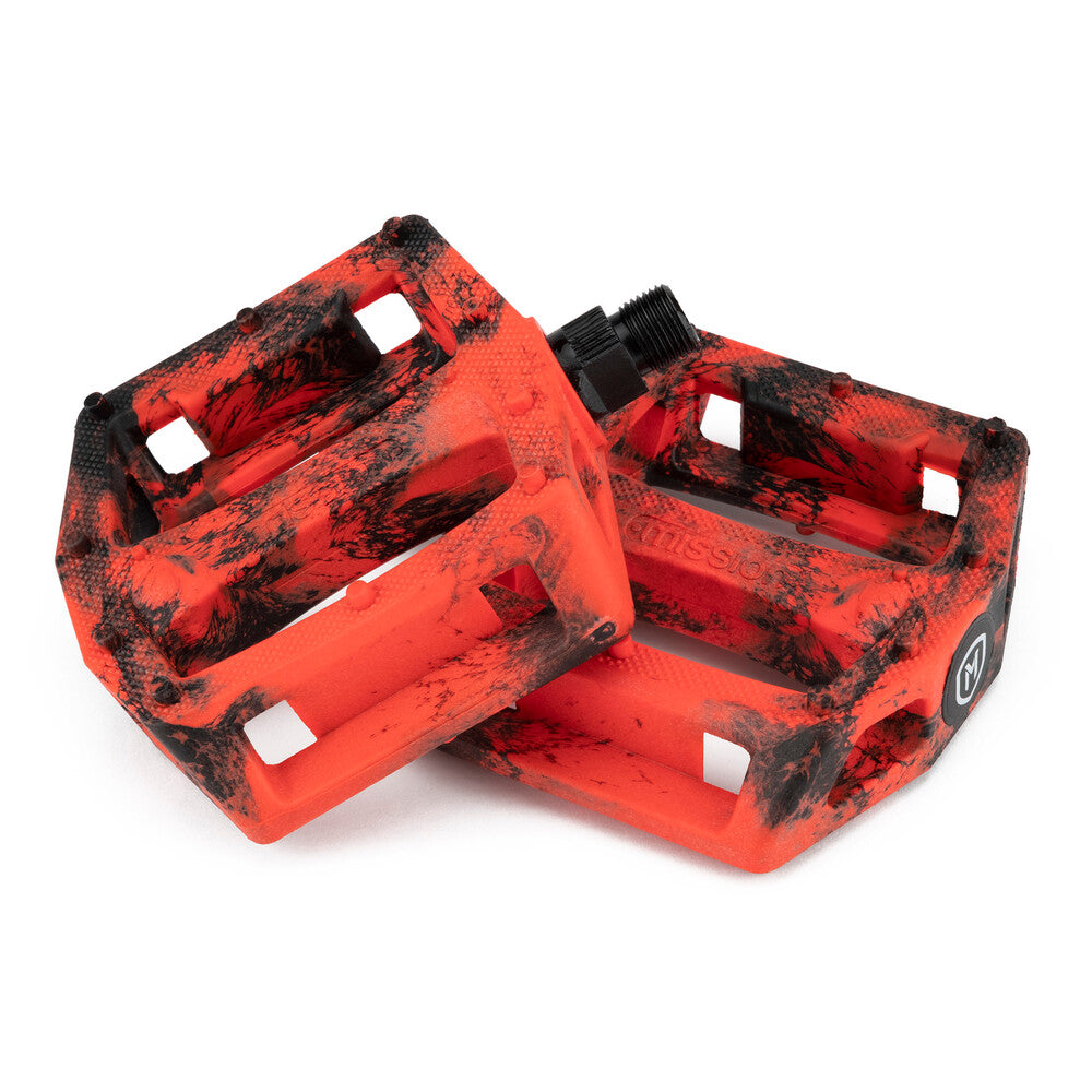 MI-MN4500BLKRED::0::MI-MN4500BLKRED::IMPULSE PEDALES 9/16IN NOIR/DK ROUGE SPLASH