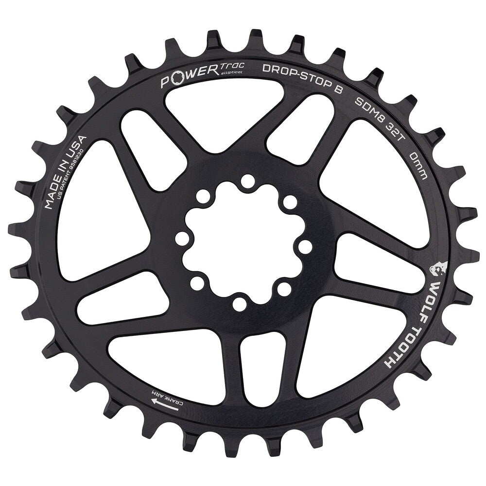 WO-OVAL-SDM8-32::0::WO-OVAL-SDM8-32::PLATEAU OVALE DIRECT POUR SRAM 8 BOULONS 32T
