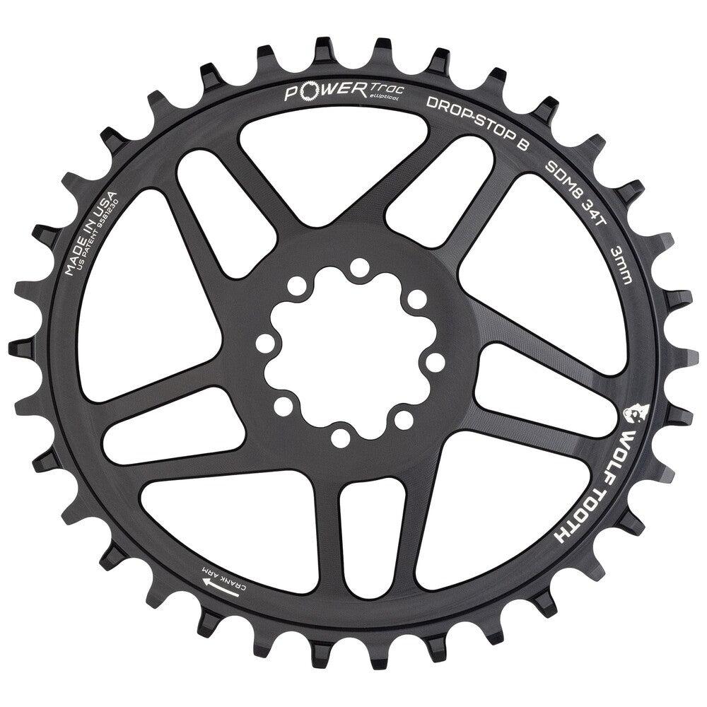 WO-OVAL-SDM8-34::0::WO-OVAL-SDM8-34::PLTEAU OVALE DIRECT POUR SRAM 8 BOULONS 34T
