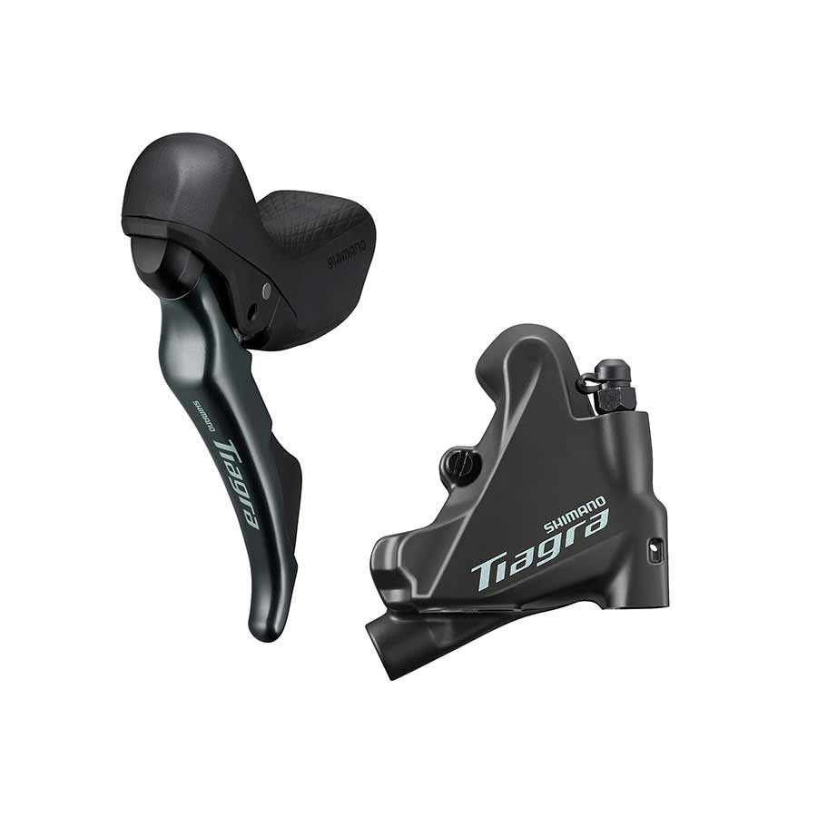 Shimano, Tiagra ST-R4720-L / BR-4770-F, Frein à disque hydraulique Route, Avant, Flat mount, Non inclus, Gris, Ensemble