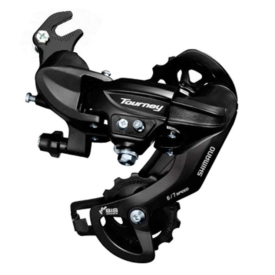 Shimano, Tourney RD-TY300, Dérailleur arrière, 6/7vit., SGS, Noir, Avec adaptateur
