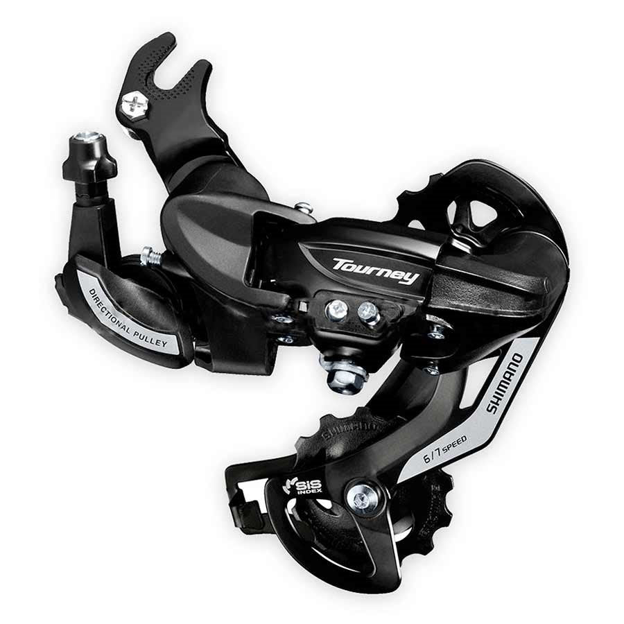 Shimano, Tourney RD-TY500, Dérailleur arrière, 6/7vit., SGS, Noir, Avec adaptateur