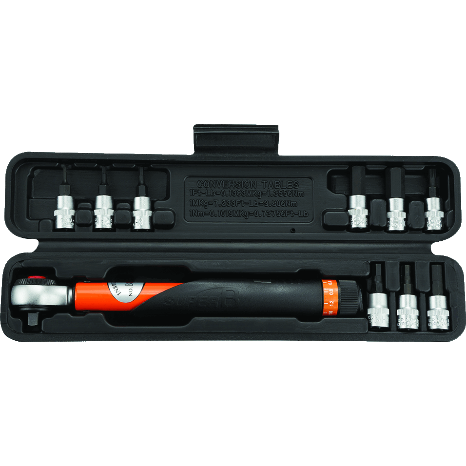 Super B 1/4" torque wrench with bits