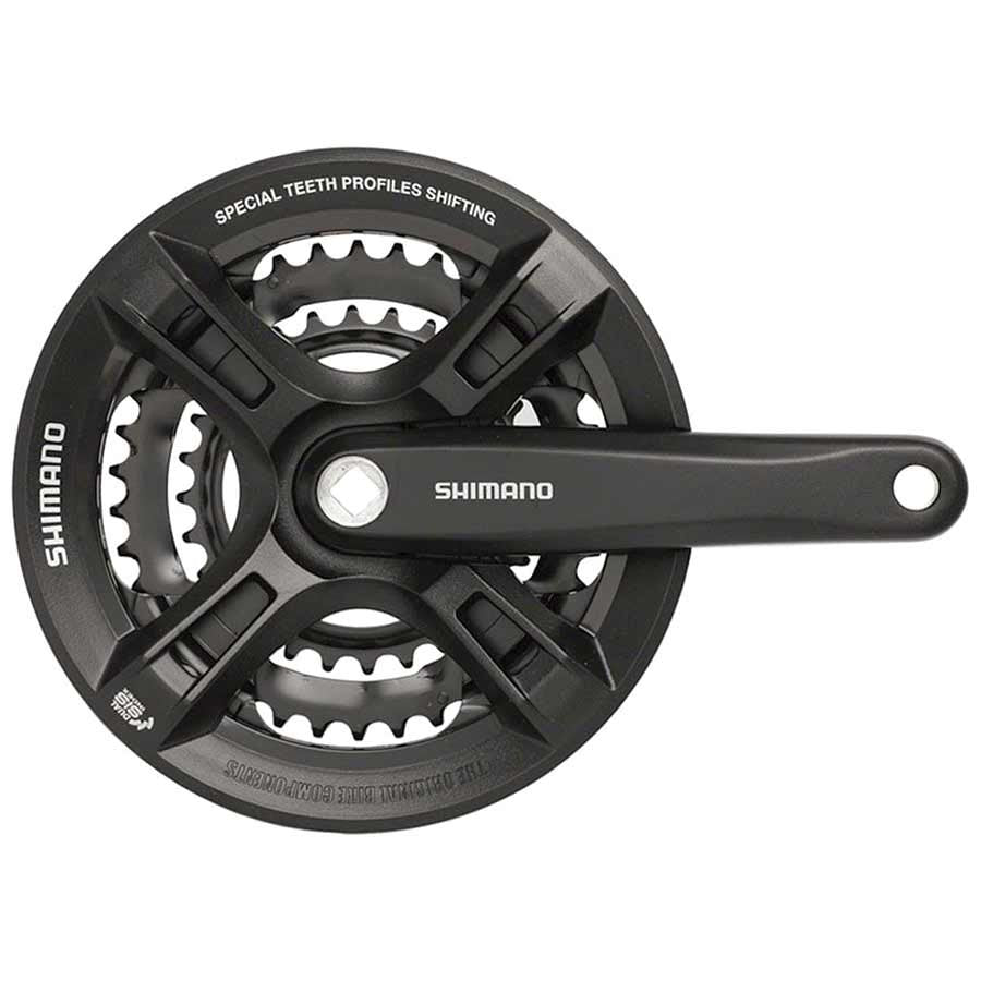 Shimano, Altus FC-M311, Pédalier, 7/8 vit, 170mm, 28/38/48D, Riveté, Carré, 50 mm, Noir