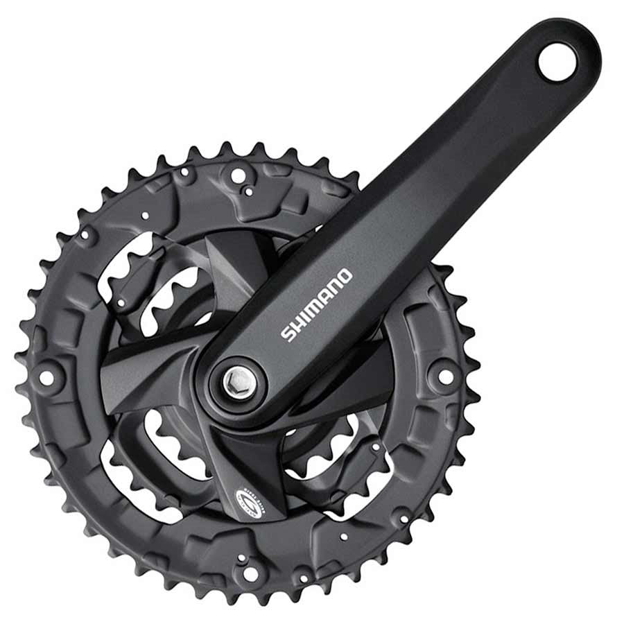 Shimano, FC-M371, Pédalier, 9 vit, 170mm, 22/32/44D, BCD:64/104mm, Carré, 50mm, Noir
