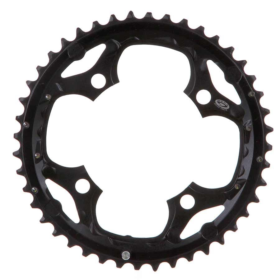 Shimano, Y1KF98070, 48D, 9vit., BCD: 104mm, 4 Boulons, SLX FC-M660, Plateau Extérieur, Pour 26/36/48, Aluminium, Noir