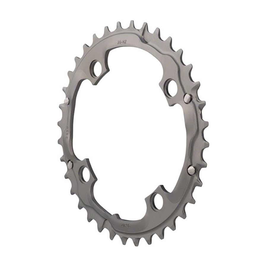 Truvativ, 36D, 9 vit., BCD 104mm, 4-Boulon, Plateau Extérieur, Pour MTB double, Aluminium, Gris, 11.6215.132.000