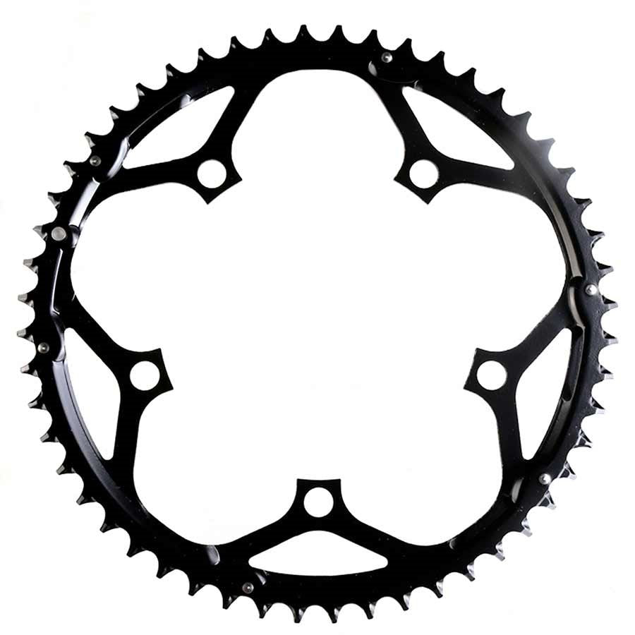 Truvativ, 52D, 10 vit., BCD 130mm, 5-Boulon, Plateau Extérieur, Pour 30/42/52, Acier, Noir, 11.6215.104.000
