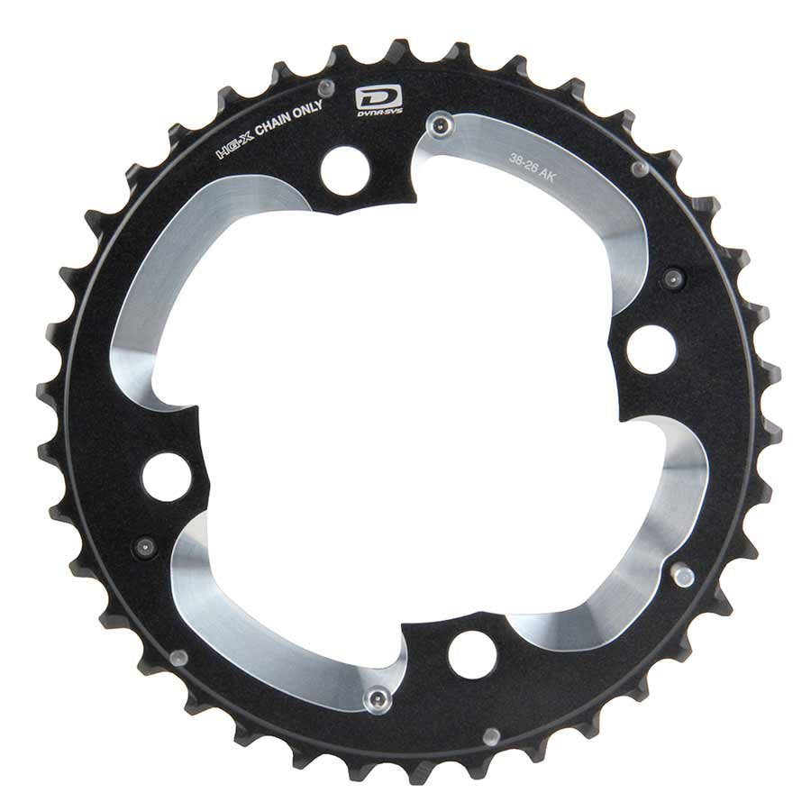 Shimano, Y1ML98020, 38D, 10vit., BCD: 104mm, 4 Boulons, XT FC-M785, Plateau Extérieur, Pour Pour 26D, Aluminium, Argent