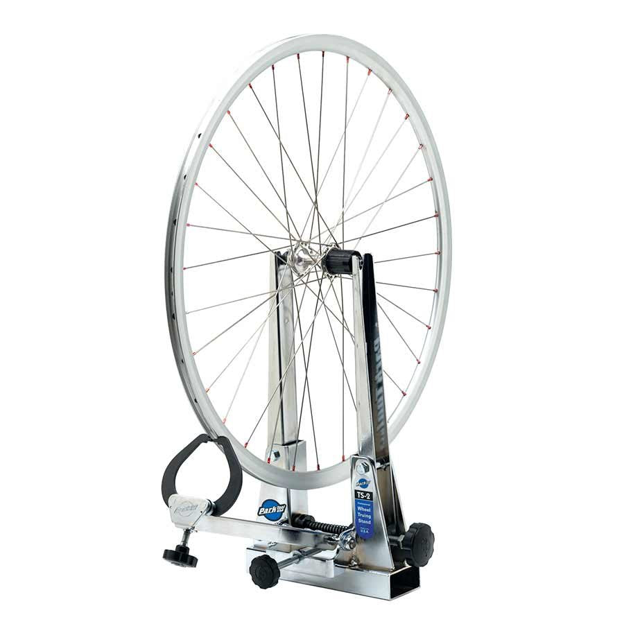 Park Tool, TS-2.2, Support de centrage de roues professionel, Chrome