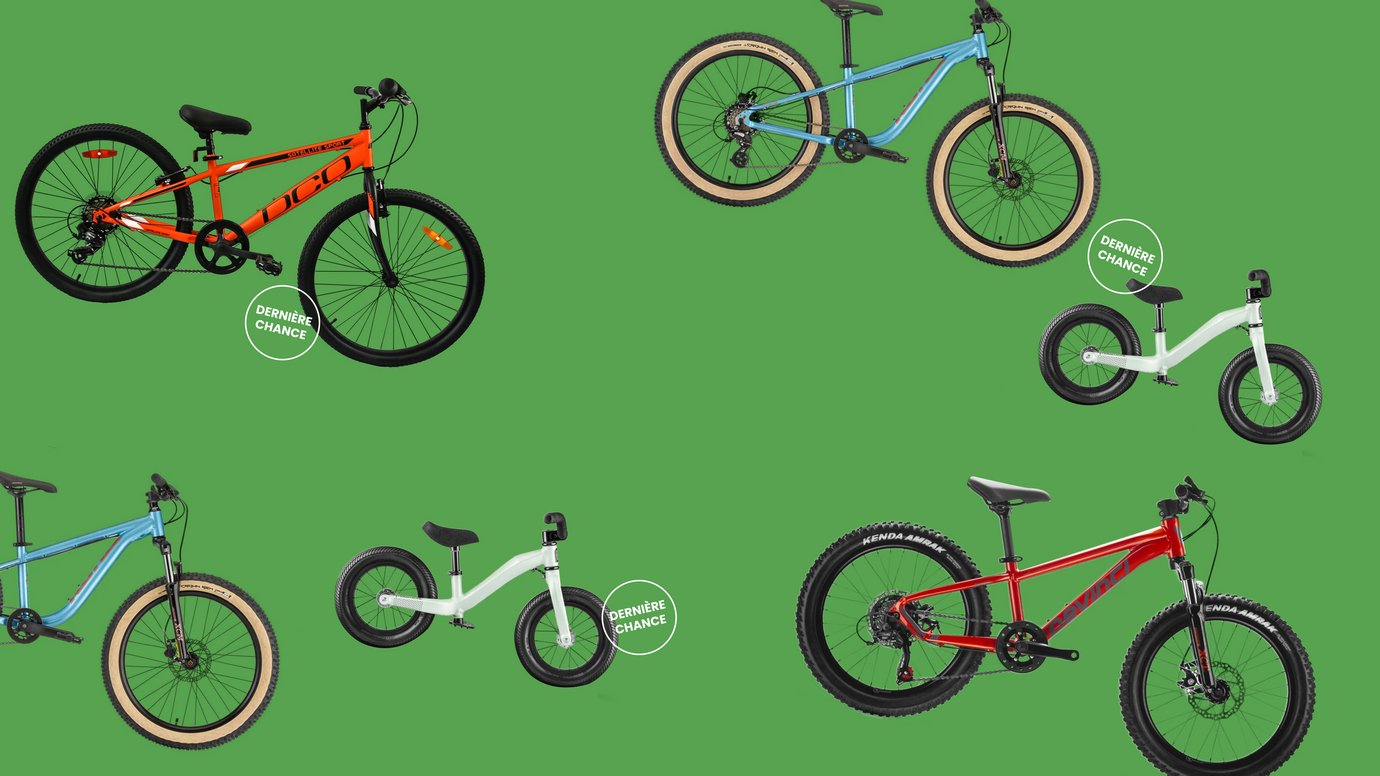 Profitez jusqu'à 20% de rabais sur les vélos d'enfants